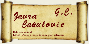 Gavra Capulović vizit kartica